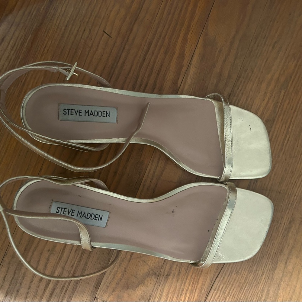 Steve Madden Metallic Gold Strappy Heels